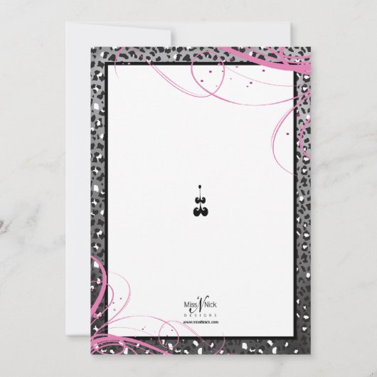 野生夜お誕生日ケーキの招待状 招待状 (裏面)