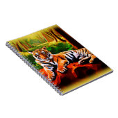 「野生威厳のあるで休んでいるトラ」買今 ノートブック (右側)