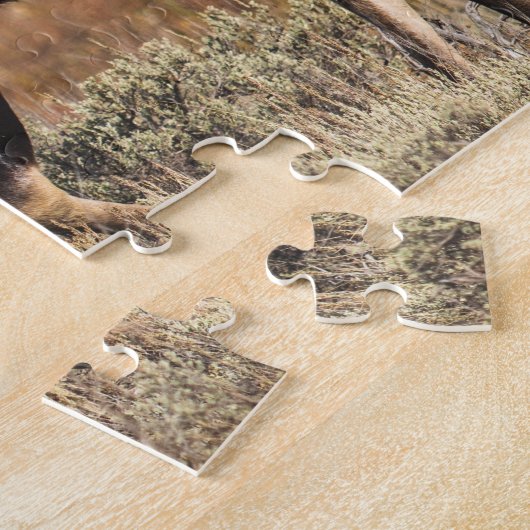 野生威厳のあるの写真にムース ジグソーパズル (側面)