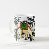 野生威厳のある自然の象 – インド コーヒーマグカップ (正面左)