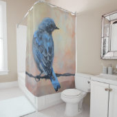 野生山のブルーバードのファインアート シャワーカーテン (インサイチュ)