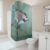 野生山の《鳥》アメリカゴガラのファインアート シャワーカーテン (インサイチュ)