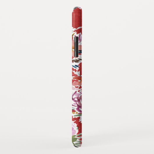 野生愛はっきりしたで赤い花柄 Case-Mate iPhoneケース (裏面/右)