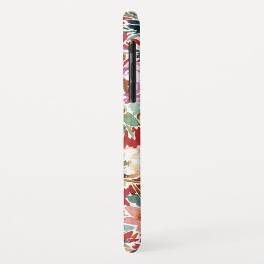 野生愛はっきりしたで赤い花柄 Case-Mate iPhoneケース (裏面/左)