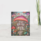 野生抽象芸術イラストレーション誕生日 カード (正面)