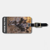 野生救の犬 ラゲッジタグ (正面横)