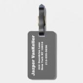 野生救の犬 ラゲッジタグ (裏面縦)