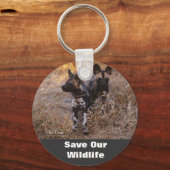 野生救犬のキーチェーン キーホルダー (正面)