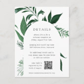 野生林植物学QRコード結婚詳細 エンクロージャーカード (正面)