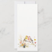 野生植物水彩愛鳥結婚のメニュー 招待状 (裏面)