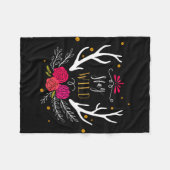 野生滞在 フリースブランケット (正面(横))