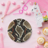 野生爬虫類型カラフルヘビプリント ペーパープレート (パーティー)