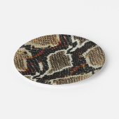 野生爬虫類型カラフルヘビプリント ペーパープレート (アングル)