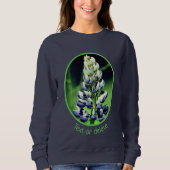 野生独身の紫ルピネのパーソナライズされた花 スウェットシャツ (正面)