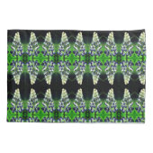 野生独身の紫ルピネ花柄 枕カバー (裏面)