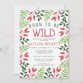 野生生まれのボホの赤ちゃんシャワー 招待状 (正面)
