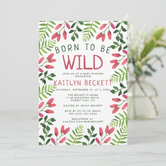 野生生まれのボホの赤ちゃんシャワー 招待状 (スタンド正面)