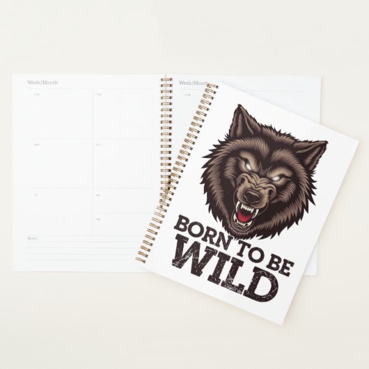 野生生まれの狼になる：未踏のアルファ・スピリット プランナー手帳 (ディスプレー)