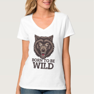 野生生まれの狼になる：未踏のアルファ・スピリット Tシャツ