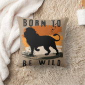 野生生まれの獅子の動物 クッション (ブランケット)