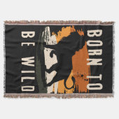 野生生まれの獅子の動物 スローブランケット (正面)