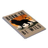 野生生まれの獅子の動物 ノートブック (右側)