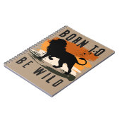 野生生まれの獅子の動物 ノートブック (左側)