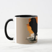 野生生まれの獅子の動物 マグカップ (左)