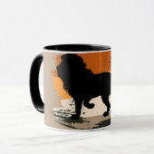 野生生まれの獅子の動物 マグカップ (正面左)