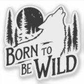 野生生まれの自然を愛する シール (正面)