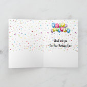 野生生物おもしろい群誕生日 カード (内部)