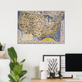 野生生物とゲーム州のマッ統一されたプ ポスター (ホームオフィス)