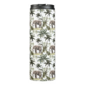 野生生物とヤシの木の熱タンブラー タンブラー (裏面)