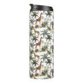 野生生物とヤシの木の熱タンブラー タンブラー (回転右)