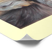 野生生物と夕日の写真ハウリンググレーウルフ ポスター (角)