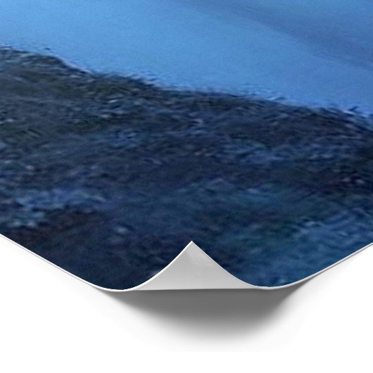 野生生物と滝 ポスター (角)