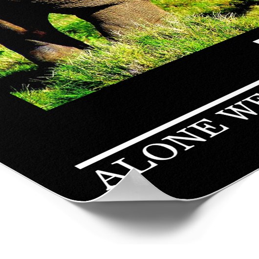 野生生物のやる気を起こさせるポスターRhinos Teamwork ポスター (角)