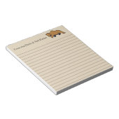 野生生物のグリ素朴ズリーベアの机から ノートパッド (アングル)