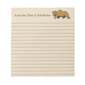 野生生物のグリ素朴ズリーベアの机から ノートパッド (正面)