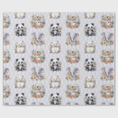 野生生物のベビー ラッピングペーパー (フラット)