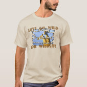野生生物の保護のために野生に行くデザイン Tシャツ (正面)