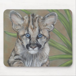 野生生物の写真大きな猫クーガーの子猫 マウスパッド