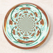 野生生物の大きな猫万華鏡のパタン コースター (正面)