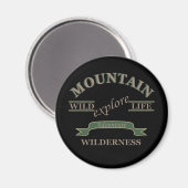 野生生物の山の荒野を探索する マグネット (正面/裏面)