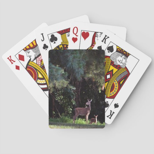 野生生物の水彩画 トランプ (裏面)