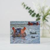 野生生物の海馬の水の写真ありがとう ポストカード (スタンド正面)