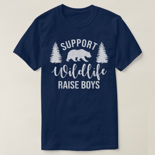 野生生物の育て少年ソンママおもしろいパパウィル Tシャツ (デザイン正面)