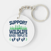 野生生物の育成トリプレットトリッおもしろいプレットママ キーホルダー (裏面)