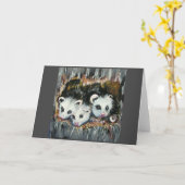 野生生物をテーマにしたカ空白のード カード (黄色い花)