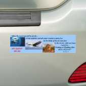 野生生物を尊重する バンパーステッカー (車上)